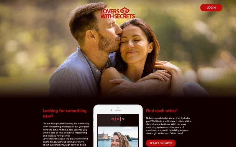 Review LoversWithSecrets.com landing page