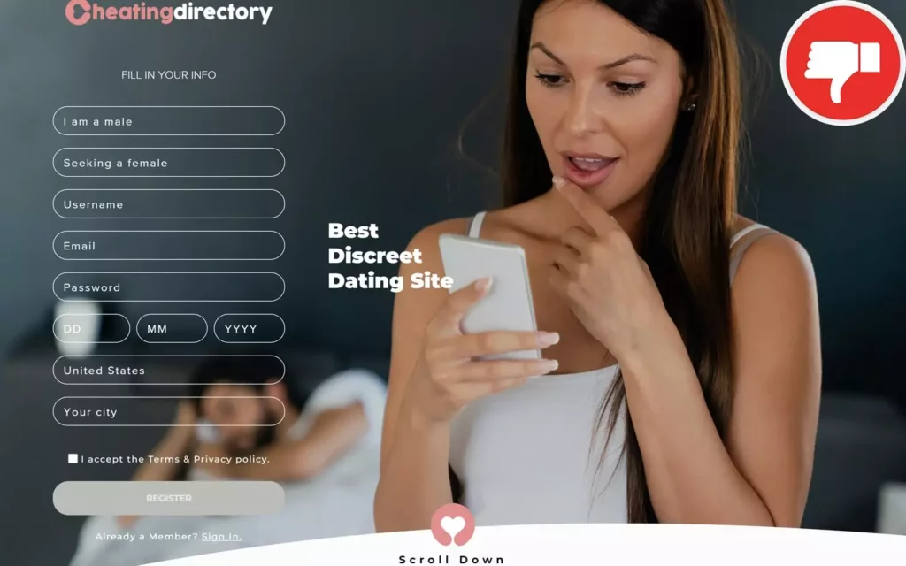 Review CheatingDirectory.com scam experience