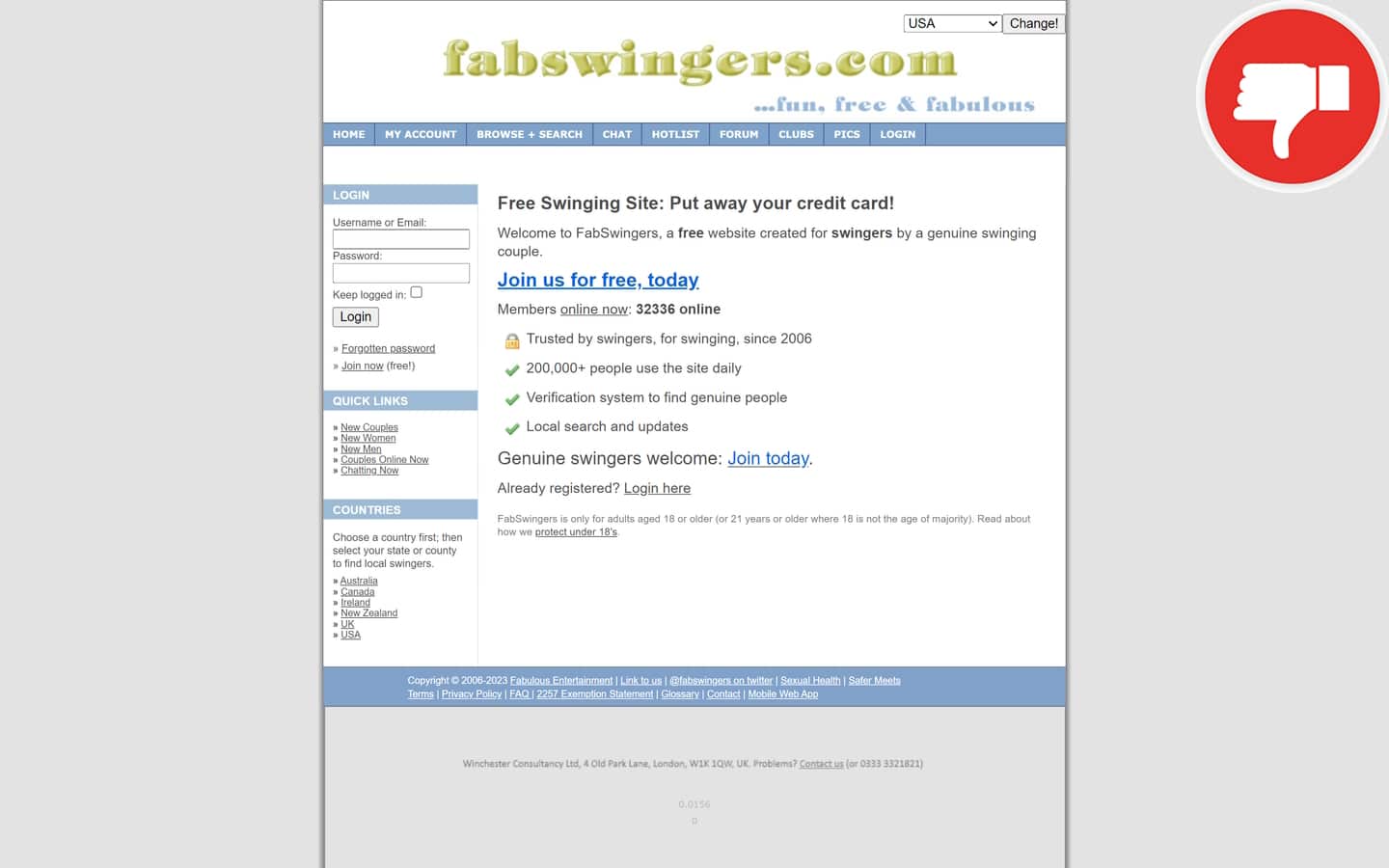 Review FabSwingers.com scam experience