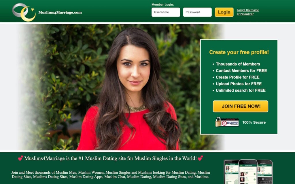 Review Muslims4Marriage.com landing page