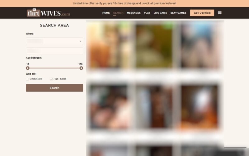Review FlirtWives.com member area