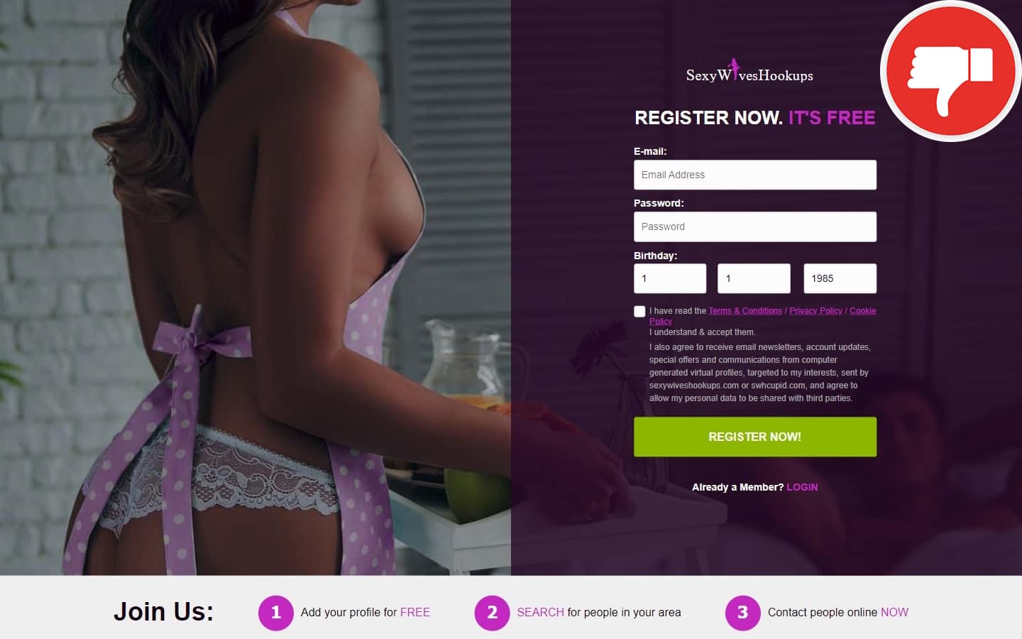 Review SexyWivesHookups.com scam experience