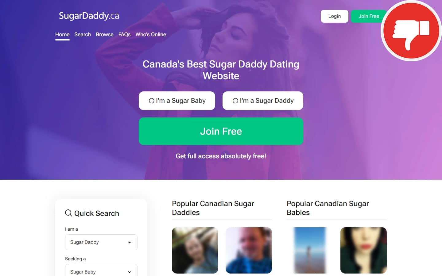 Review SugarDaddy.ca scam experience