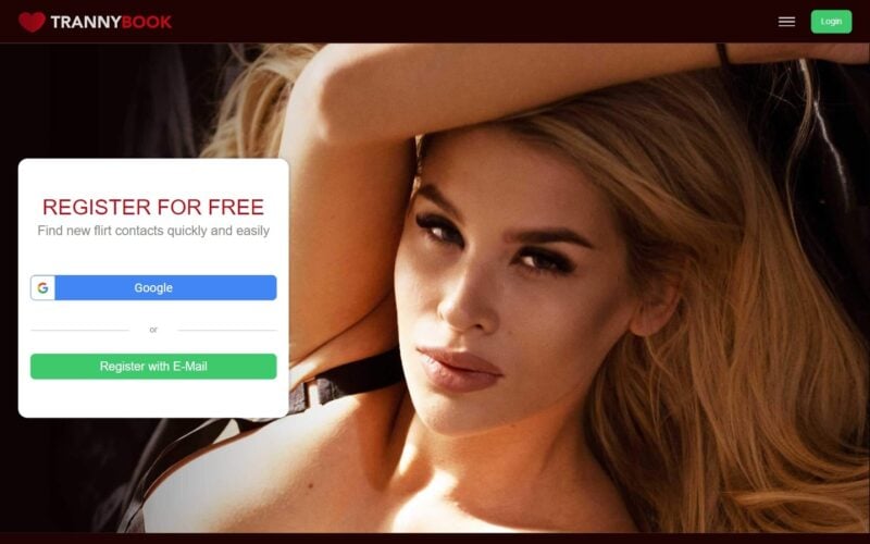 Review TrannyBook.com landing page