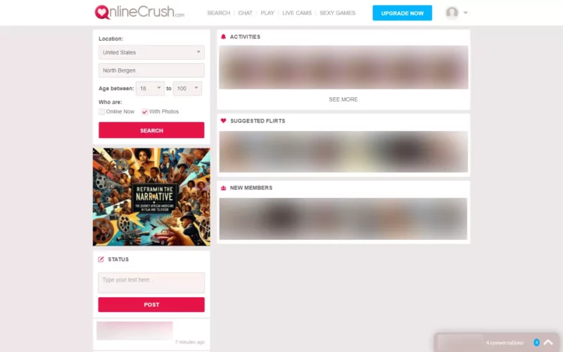 Review OnlineCrush.com member area