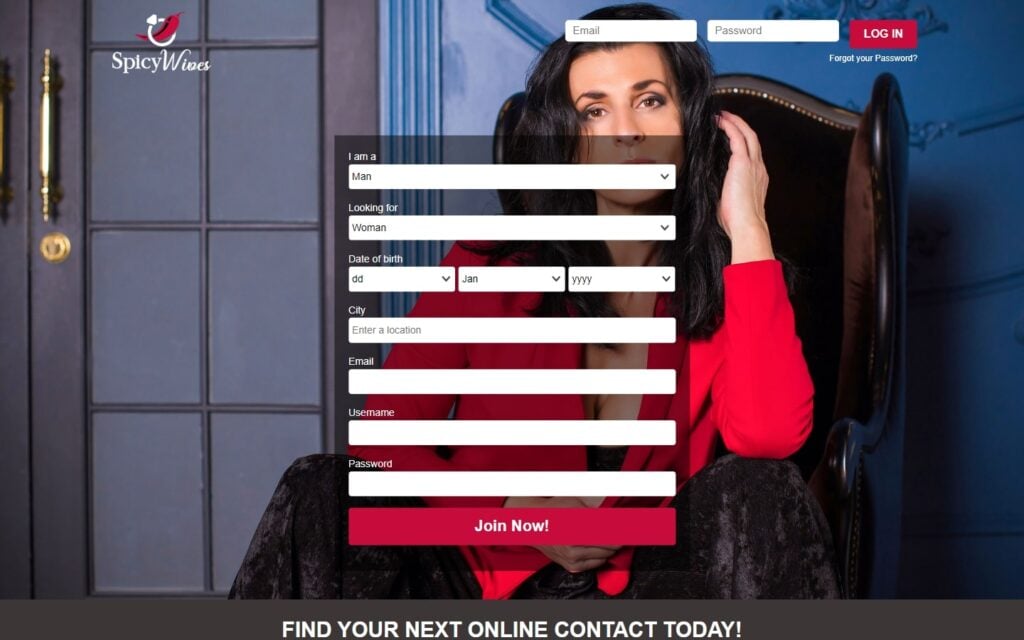 Review SpicyWives.com landing page