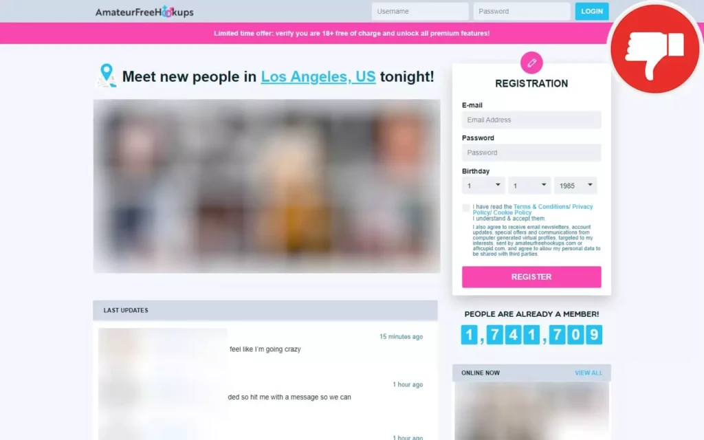 Review AmateurFreeHookups.com scam experience-1