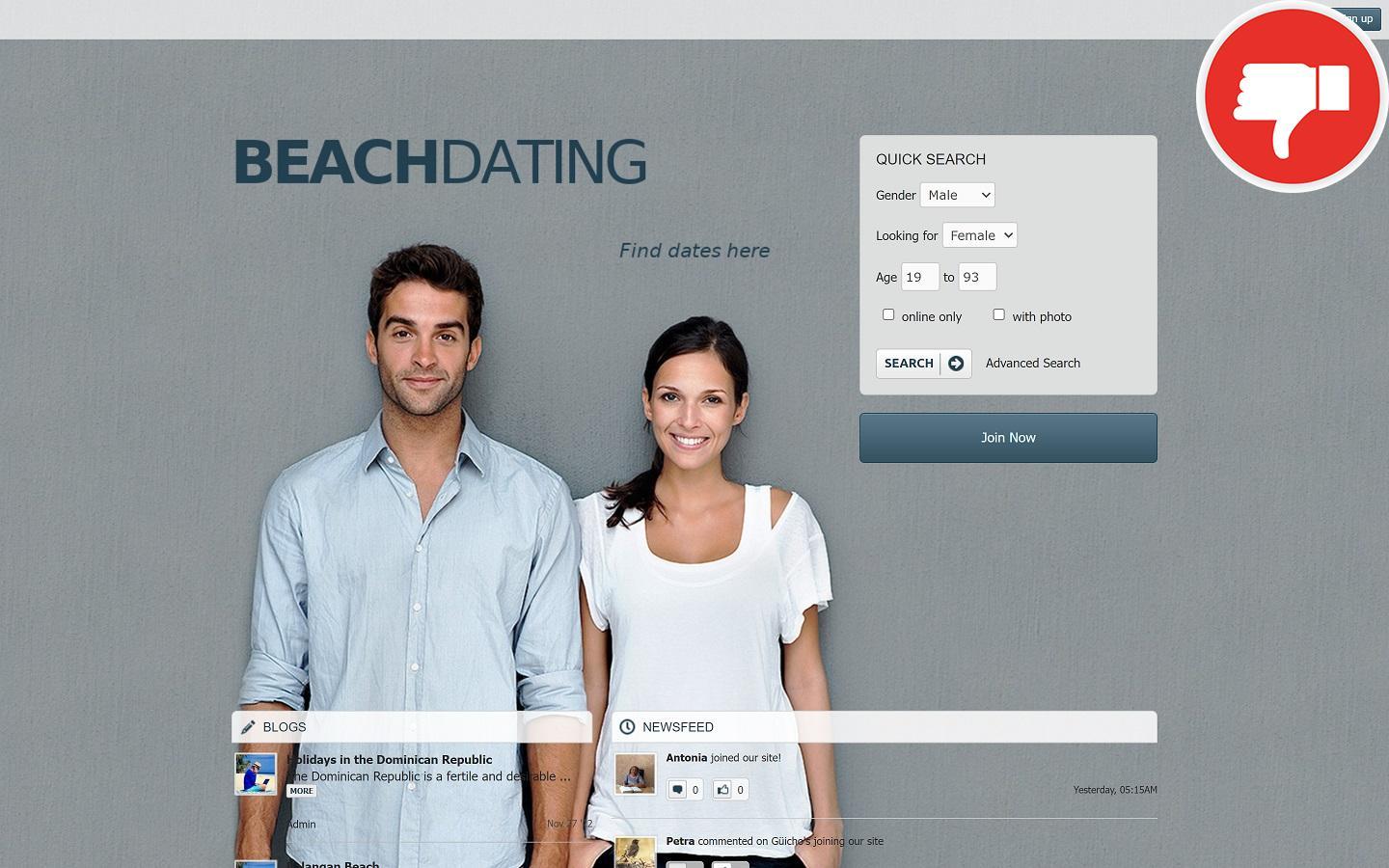 Review Beach-Dating.com scam experience