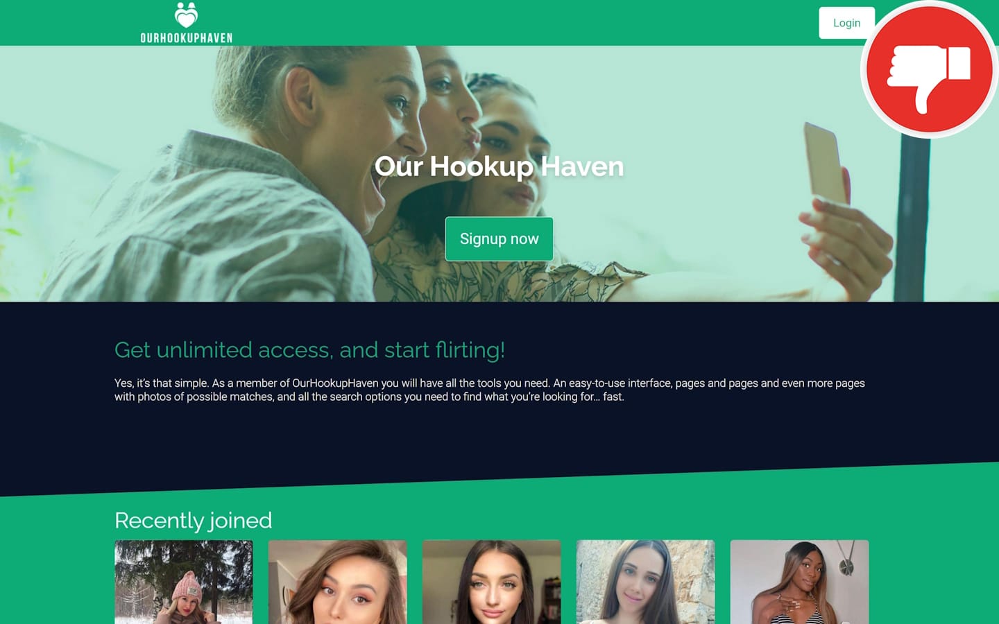 Review OurHookupHaven.com scam experience