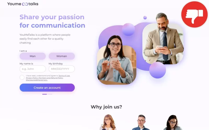 Review YouMeTalks.com scam experience