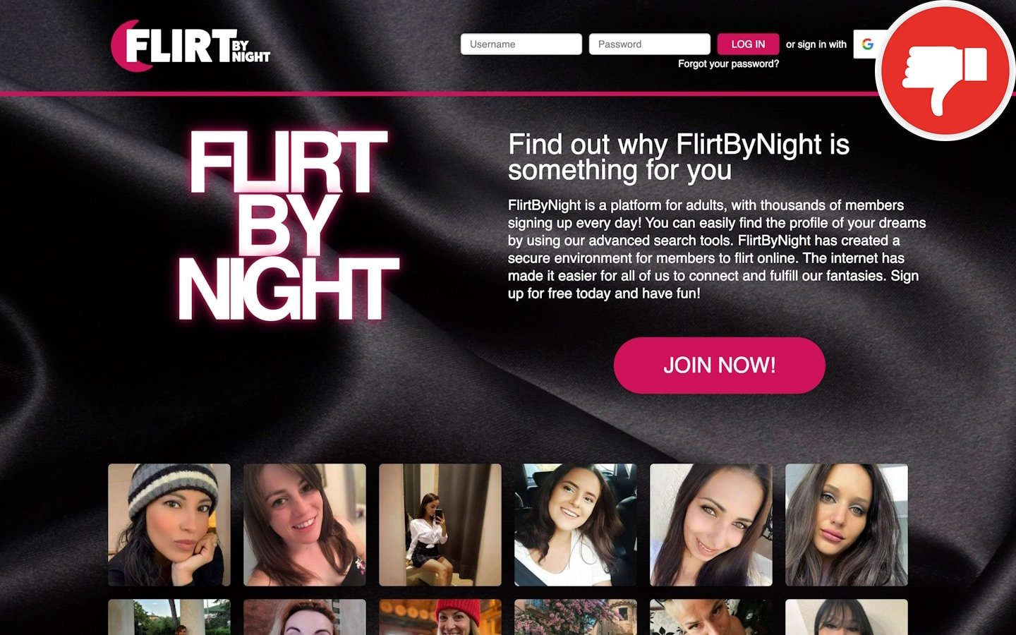 Review FlirtByNight.com scam experience