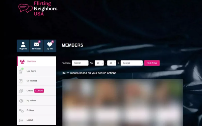 Review FlirtingNeighborsUSA.com member area
