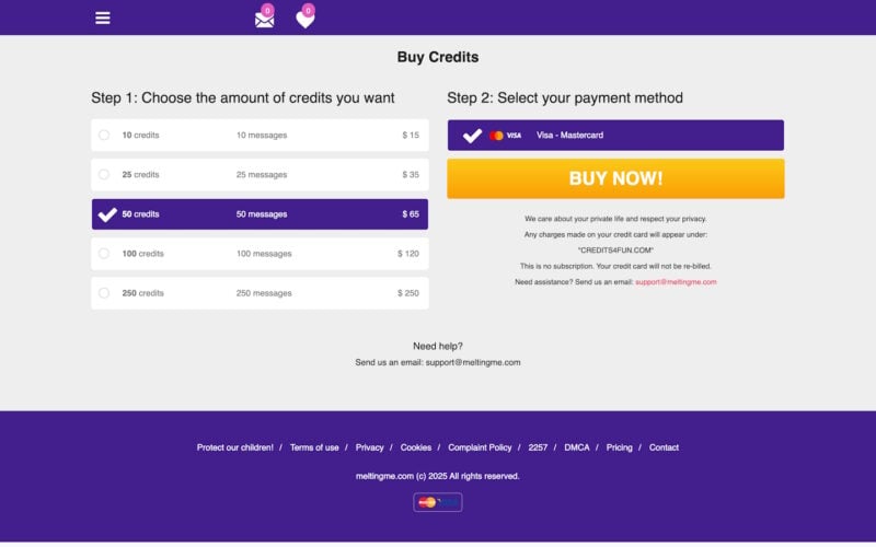 Review MeltingMe.com costs