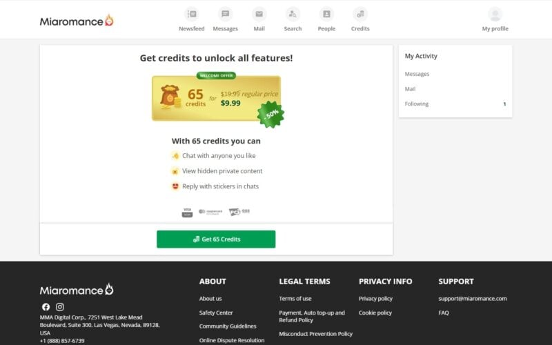 Review MiaRomance.com costs