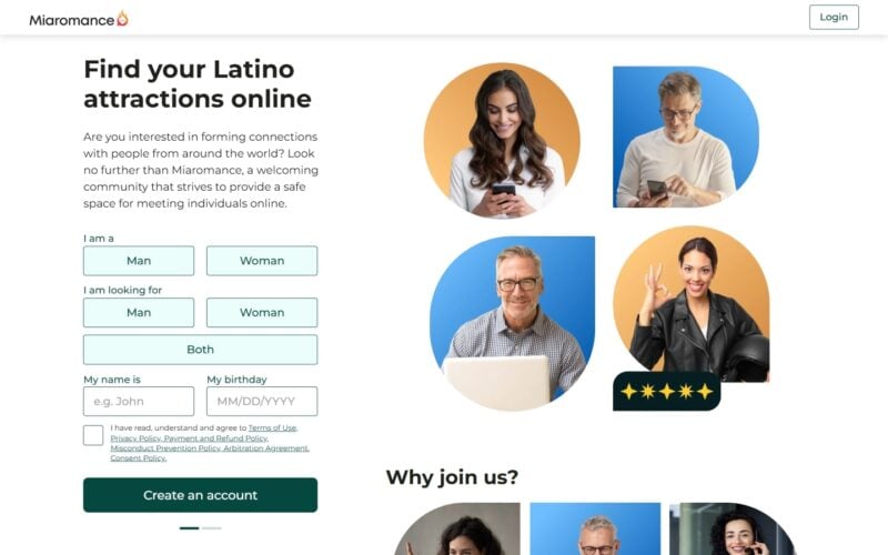 Review MiaRomance.com landing page