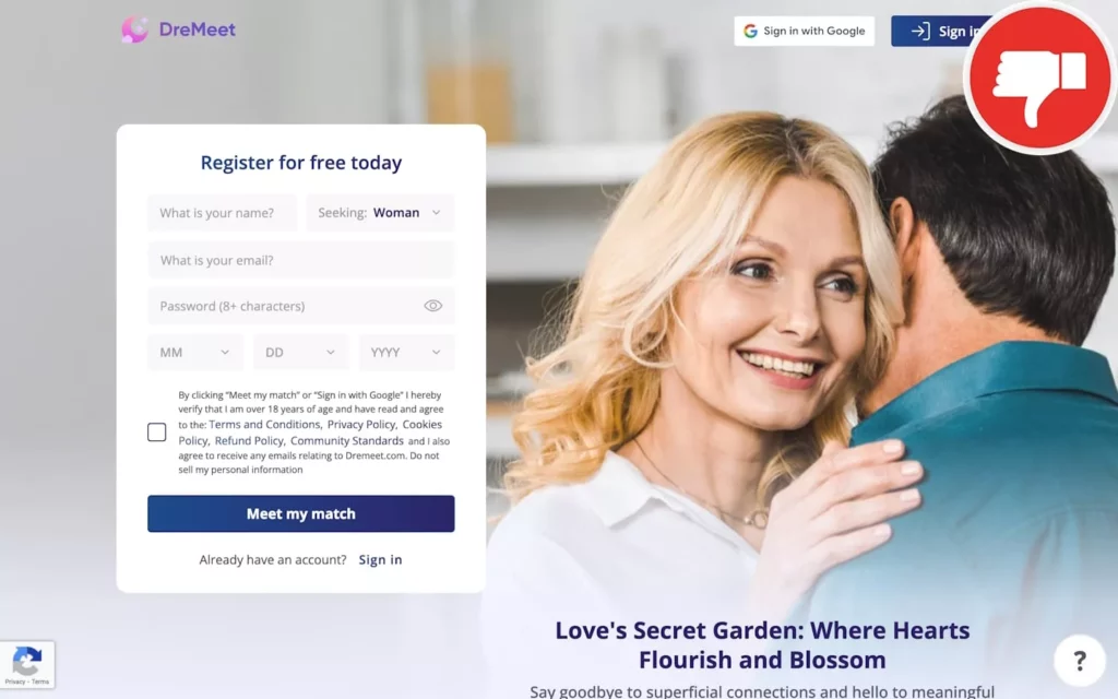Review DreMeet.com scam experience