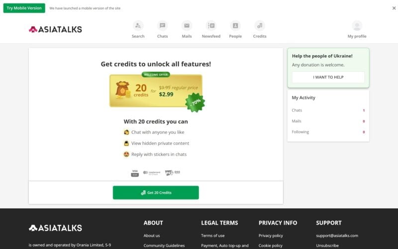 Review AsiaTalks.com costs