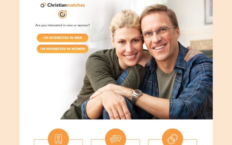 Review ChristianMatches.com landing page