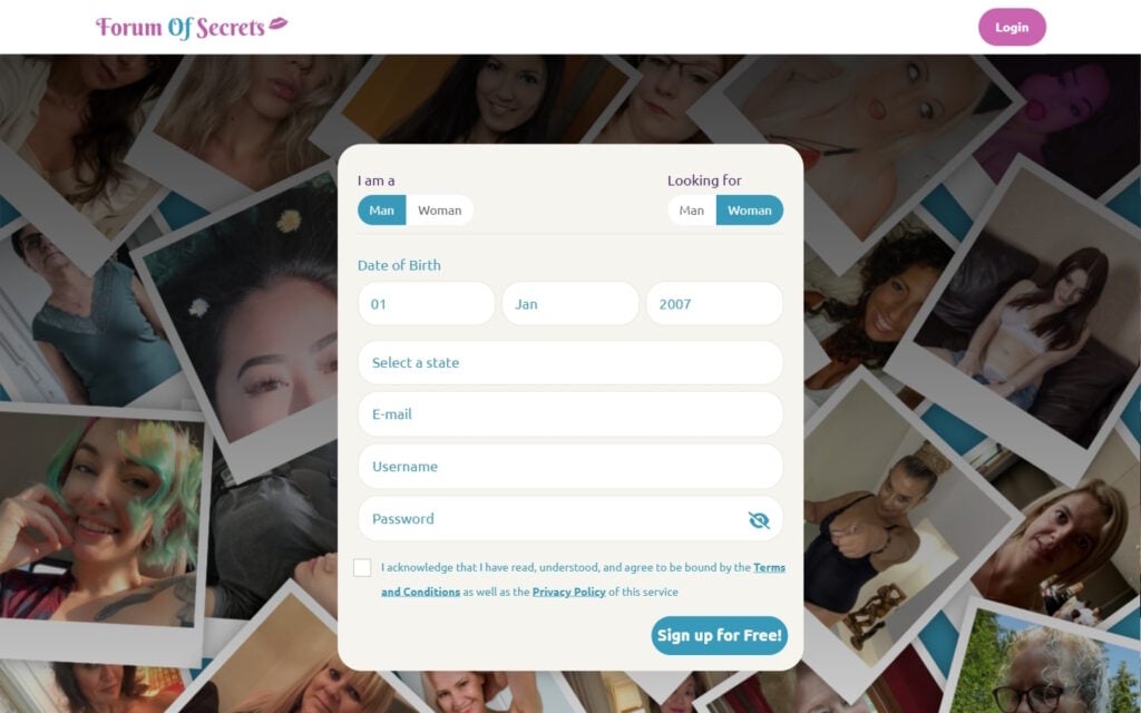 Review ForumOfSecrets.com landing page
