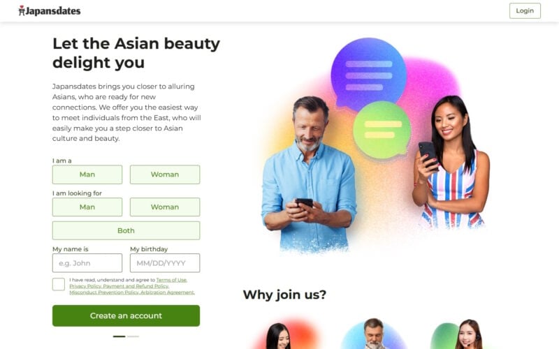 Review JapansDates.com landing page