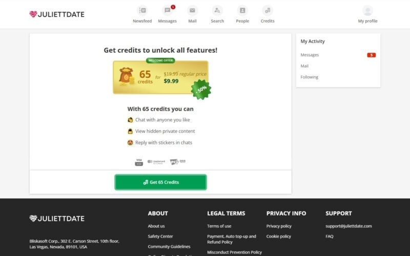 Review JuliettDate.com costs