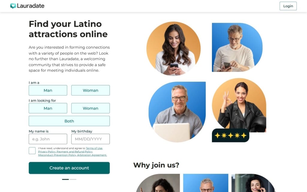 Review LauraDate.com landing page