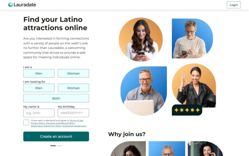 Review LauraDate.com landing page