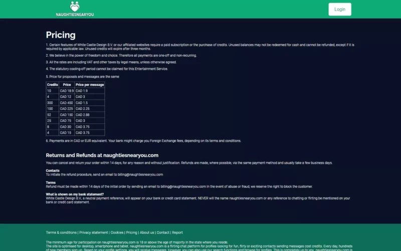 Review NaughtiesNearYou.com costs