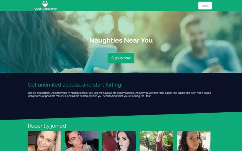 Review NaughtiesNearYou.com landing page