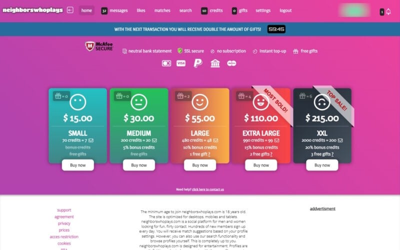 Review NeighborsWhoPlays.com costs