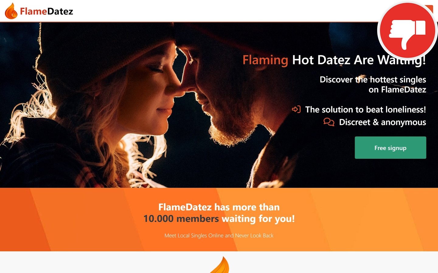 Review FlameDatez.com scam experience