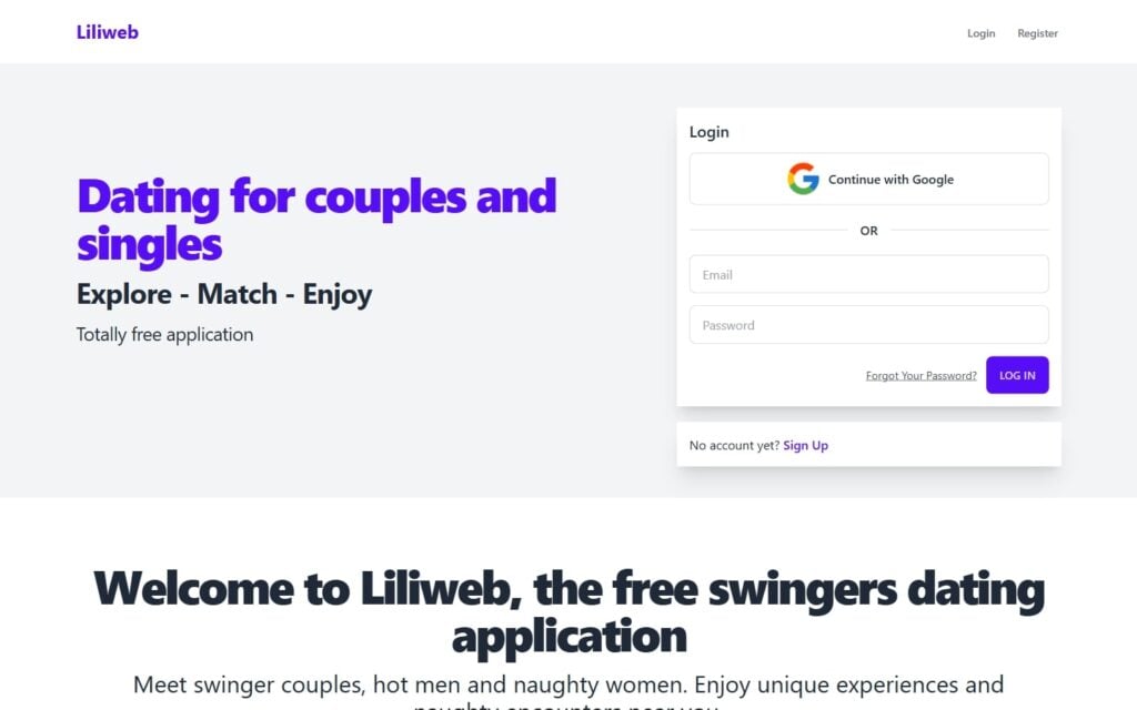 Review Liliweb.com landing page