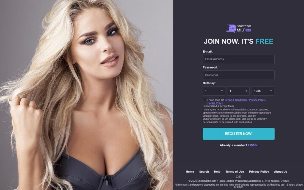 Review SnatchaMilf.com landing page