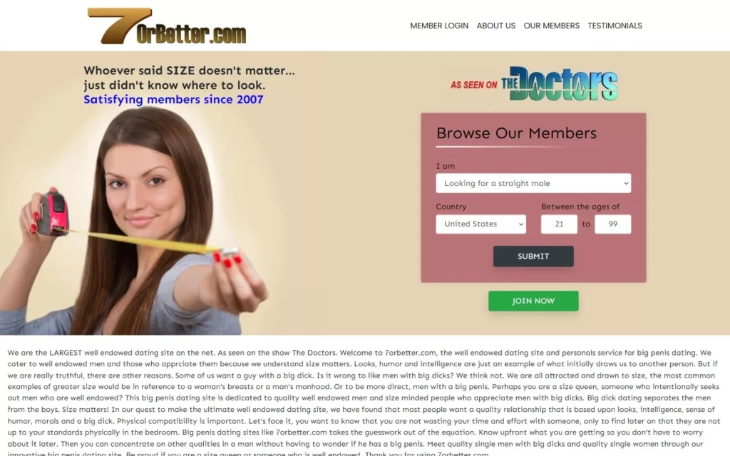 Review 7OrBetter.com landing page