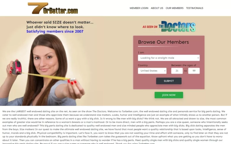Review 7OrBetter.com landing page