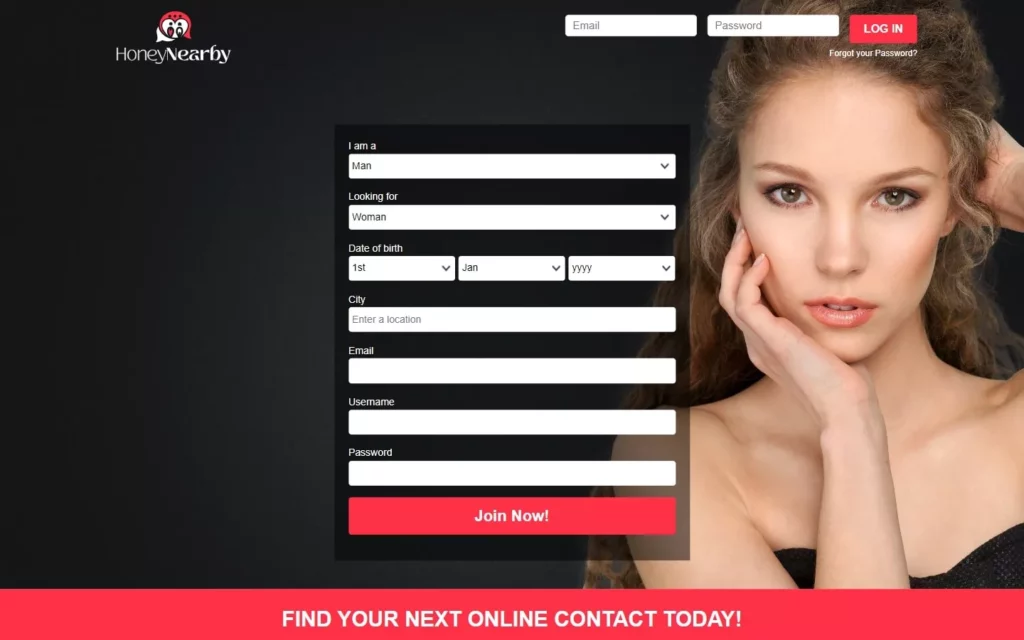 Review HoneyNearby.com landing page
