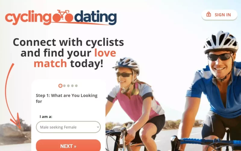 Review CyclingDating.net landing page