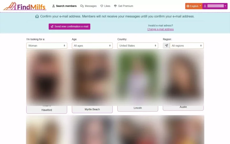 Review FindMilfs.com member area