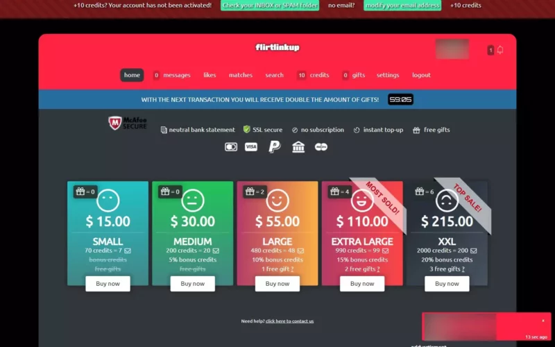 Review FlirtLinkup.com costs