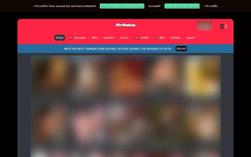 Review FlirtLinkup.com member area