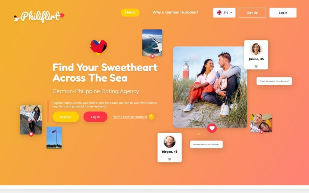 Review PhiliFlirt.com landing page