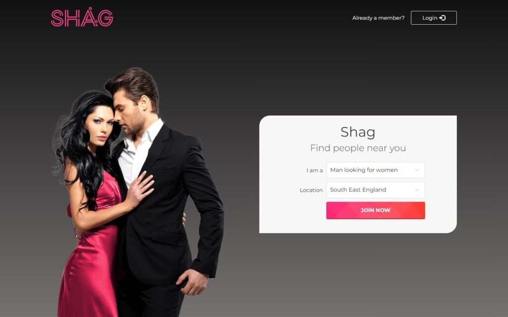 Review Shag.co.uk landing page