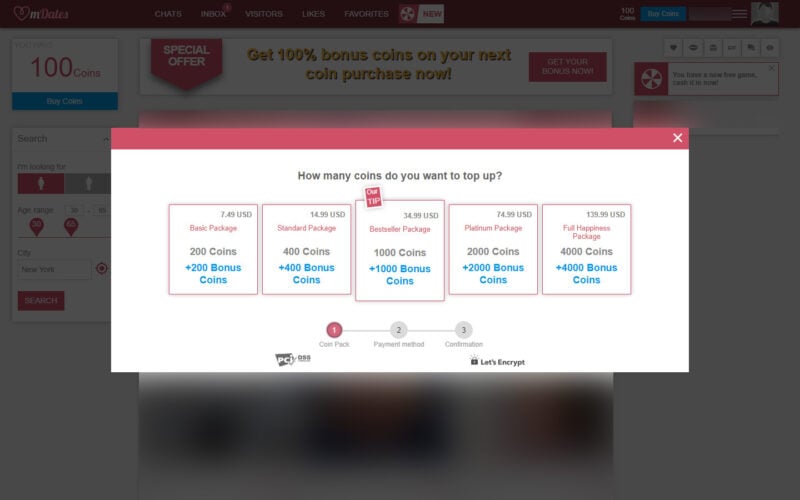 Review mDates.com costs