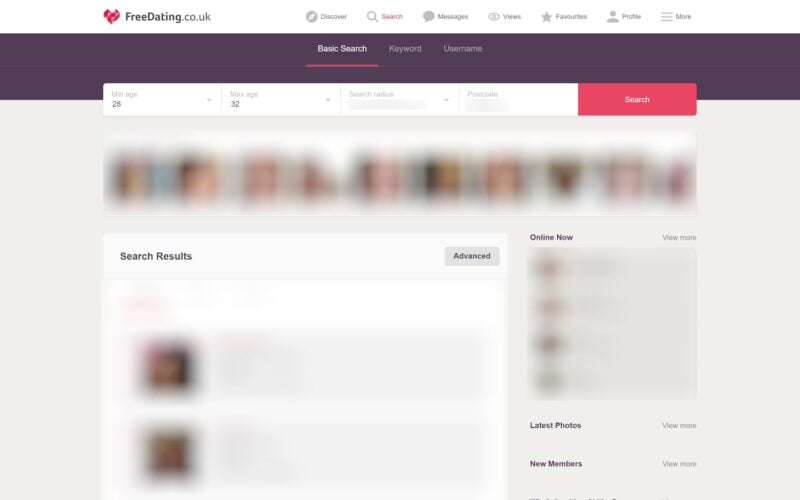 FreeDating.co.uk member area