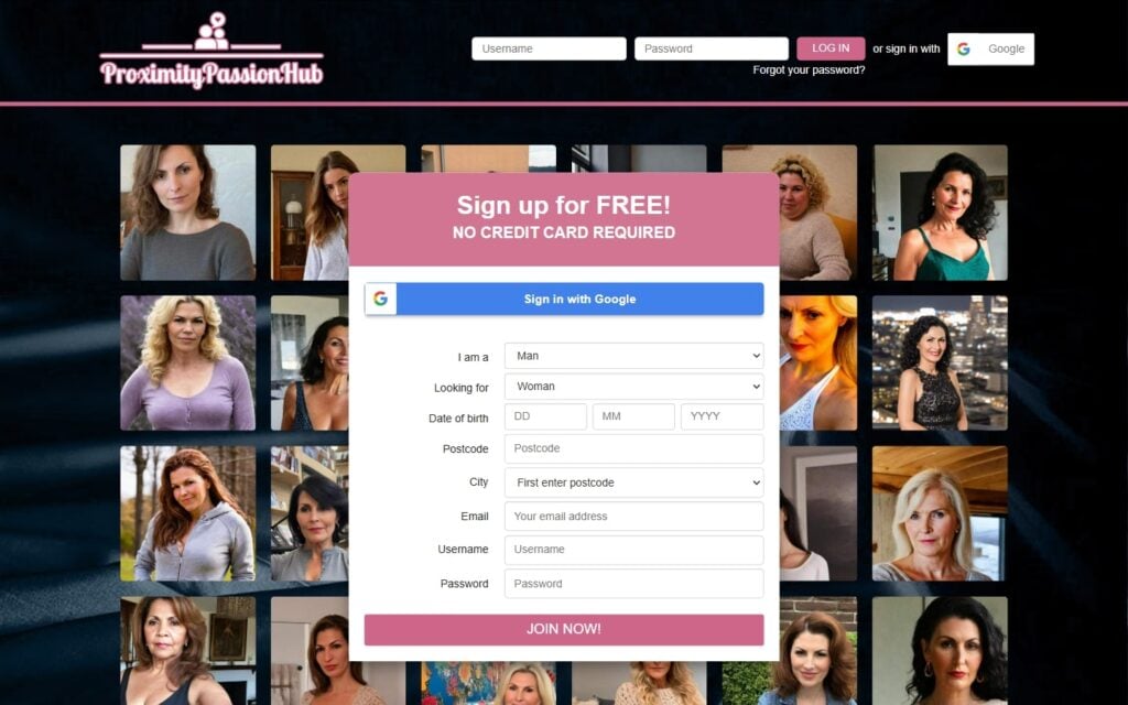 Review ProximityPassionHub.com landing page
