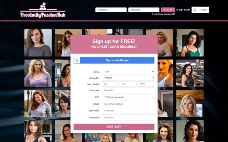 Review ProximityPassionHub.com landing page