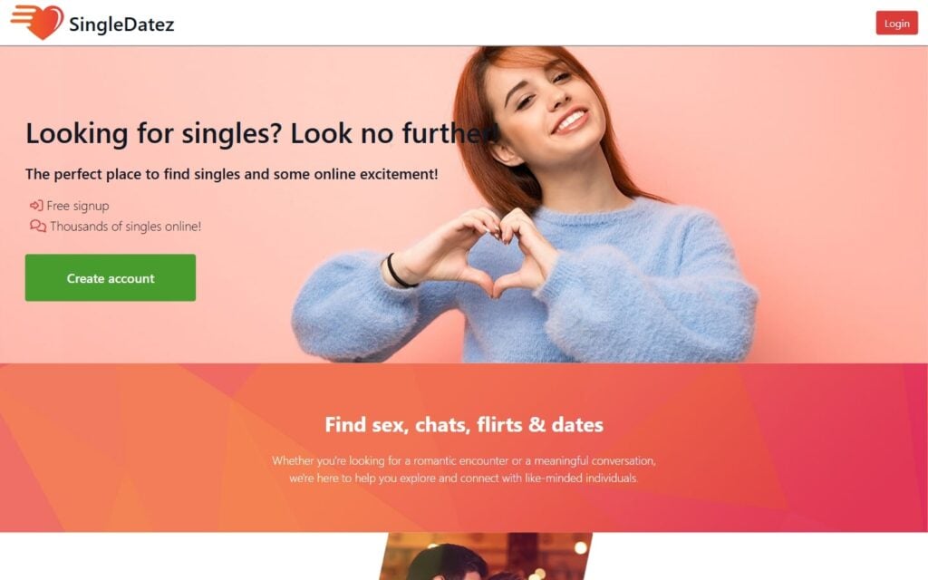 Review SingleDatez.com landing page