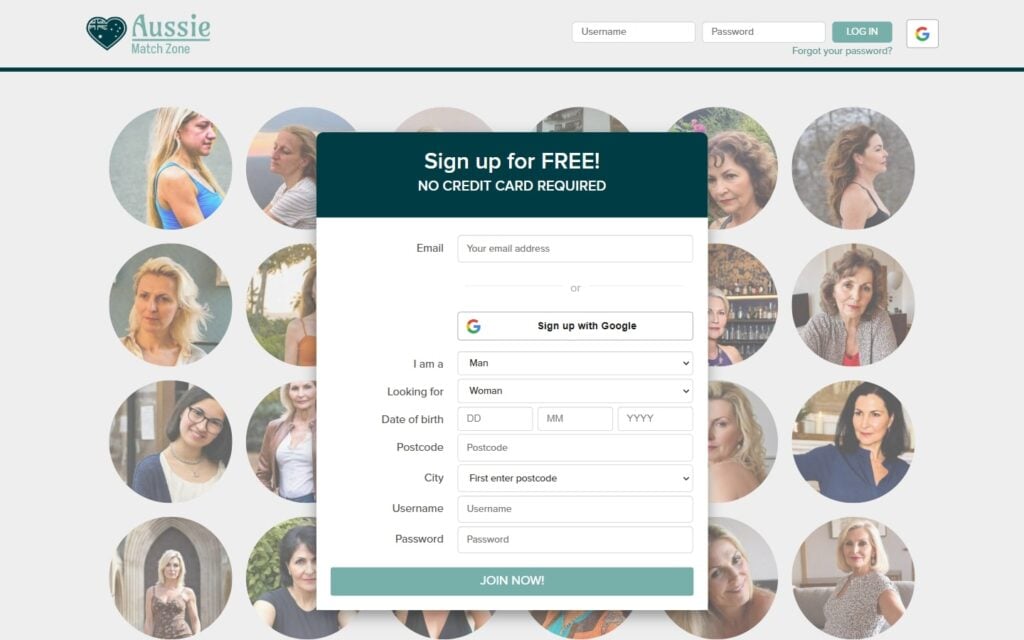 Review AussieMatchZone.com landing page
