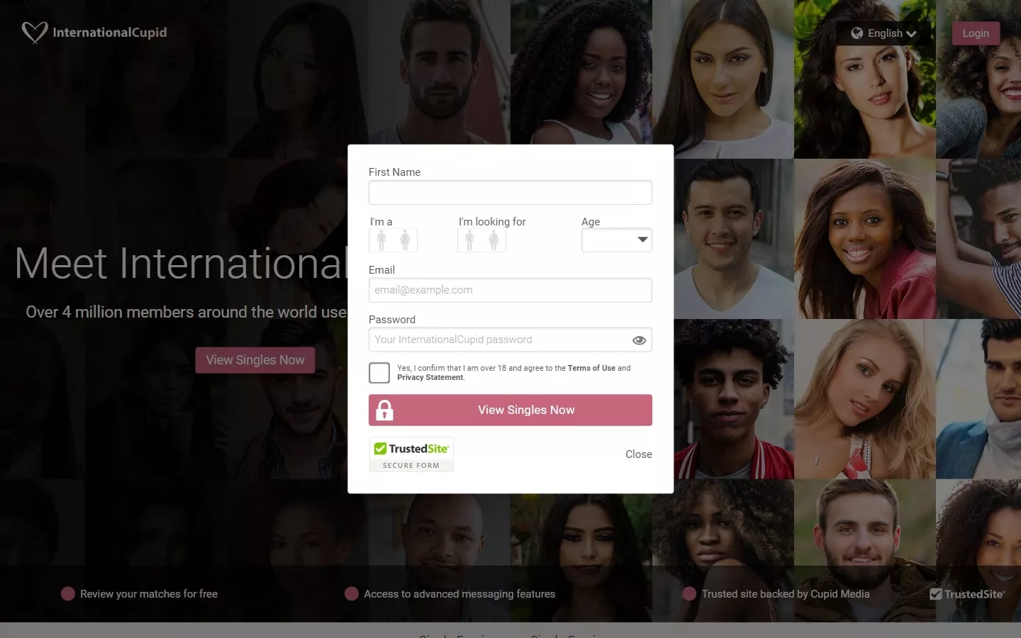 Review InternationalCupid.com registration