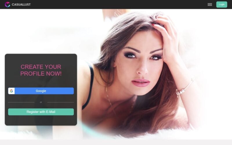 Review CasualLust.com landing page